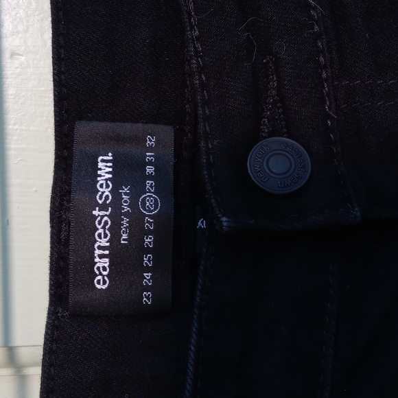 Women's Earnest Sewn Blake high rise jet black skinny jean 28 - Picture 4 of 14